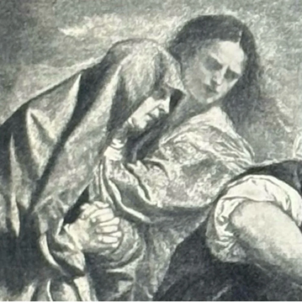 TITIAN Italian Artist THE ENTOMBMENT Art Print Original 1900 Vintage Boston, MA - Picture 4 of 9